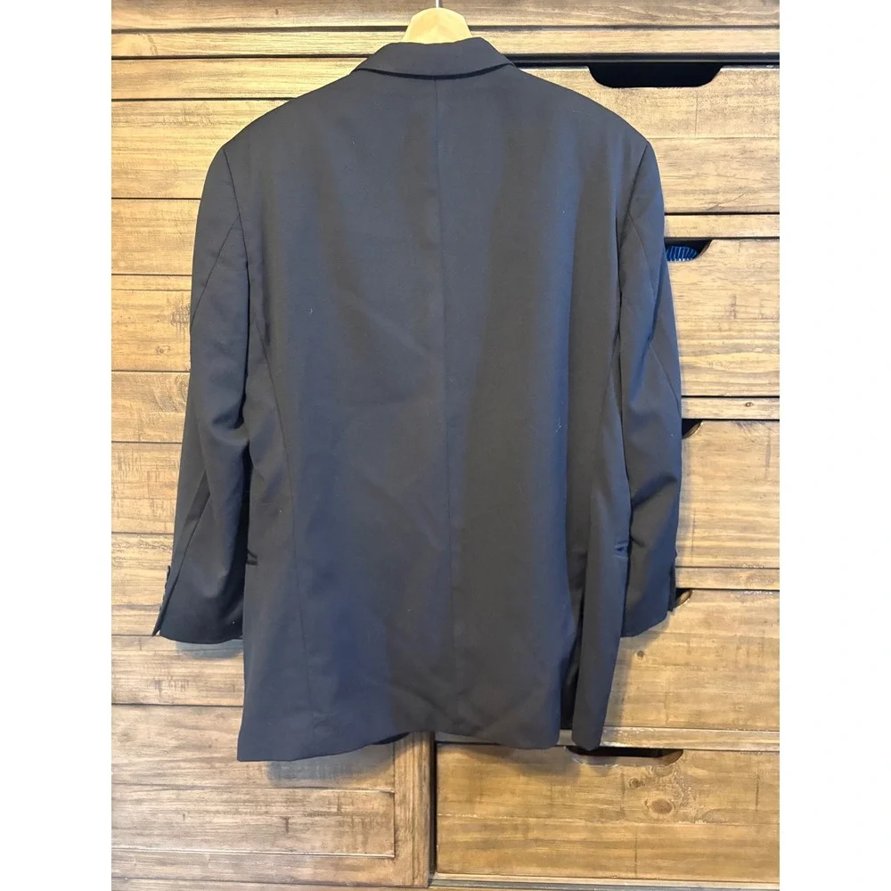 Hugo Boss 48L Navy Wool Sport Coat Blazer Made in USA Saks Fifth Avenue